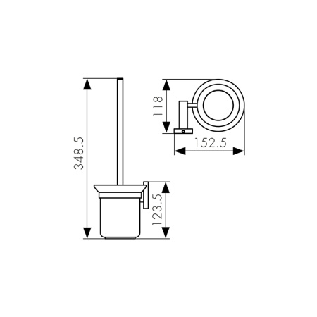 KH-2046 Держатель для туалетного ёршика настенный KAISER